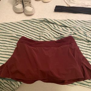 crimson Lululemon skirt